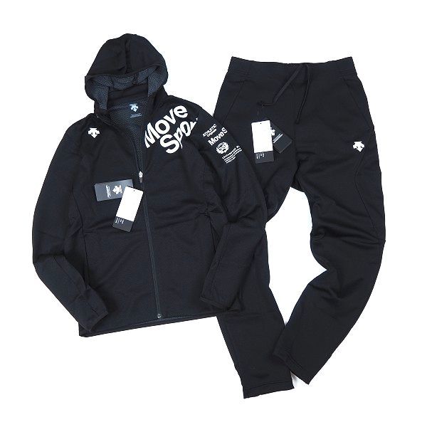  DESCENTE デサント 上下セット クアトロセンサー フード ジャケット パンツ 吸汗速乾 UVカット ストレッチ 春夏 XO ブラック H579(デサント)｜売買されたオークション情報、yahooの商品情報をアー ジャージ