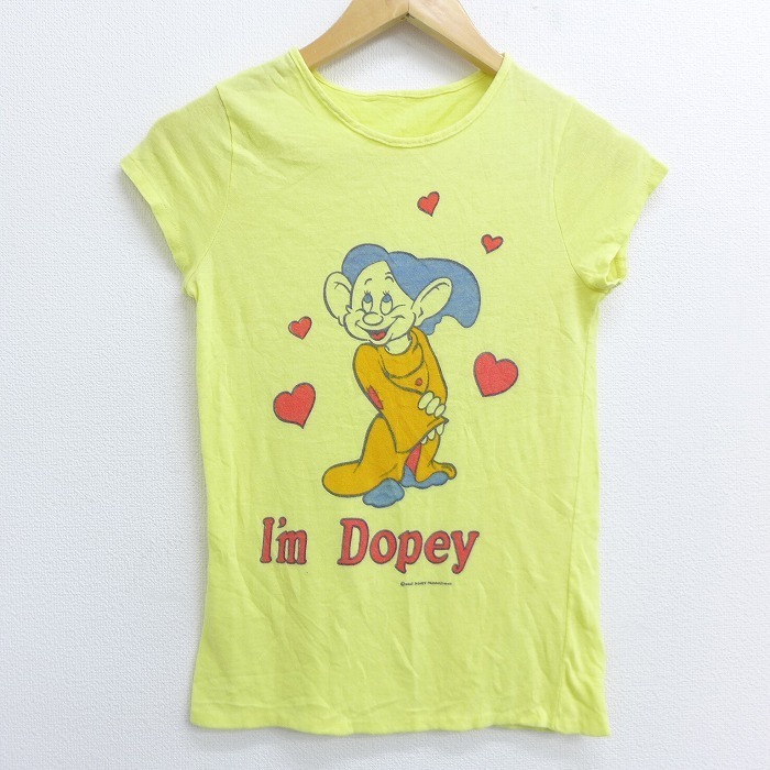 古着 レディース 半袖 ビンテージ Tシャツ 70年代 70s ディズニー 白雪姫 ホワイト 7人の小人 七人のこびと クルーネック 薄黄 イエロー Sp Xsサイズ以下 売買されたオークション情報 Yahooの商品情報をアーカイブ公開 オークファン Aucfan Com
