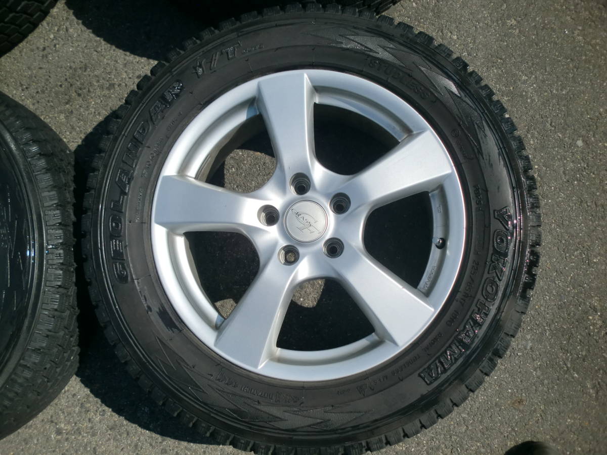 □O397 GRASS アルミホール スタッドレス タイヤ 225/65R17 YOKOHAMA 