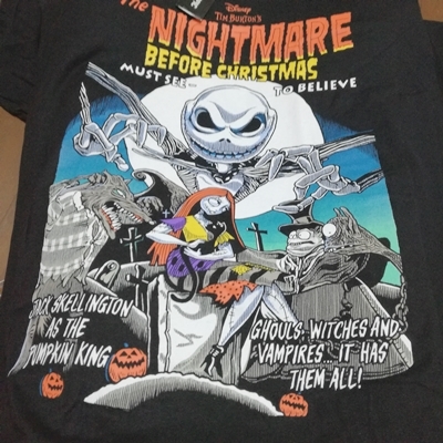 新品　海外限定 ナイトメアビフォアクリスマス ジャック サリー 市長 Tシャツ M HOT TOPIC 送料198