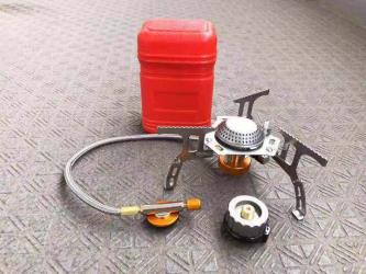 キャンプバーナー 高熱効率 圧電点火 OD缶/CB缶用 アダプター付き_1