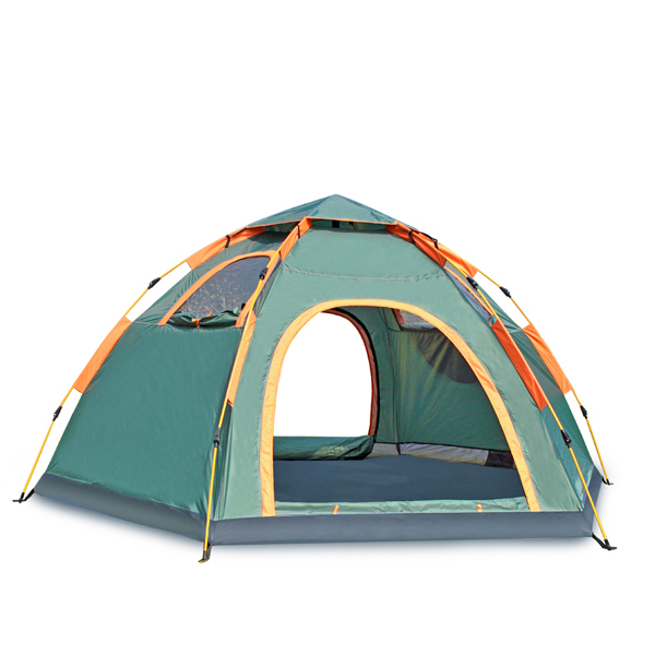 【新品・送料無料】グランデ  テント　コットン 素材　直径5m　8人就寝用 ワンタッチテント 5人用 グリーン 新品 グランドシート付属 UVカット