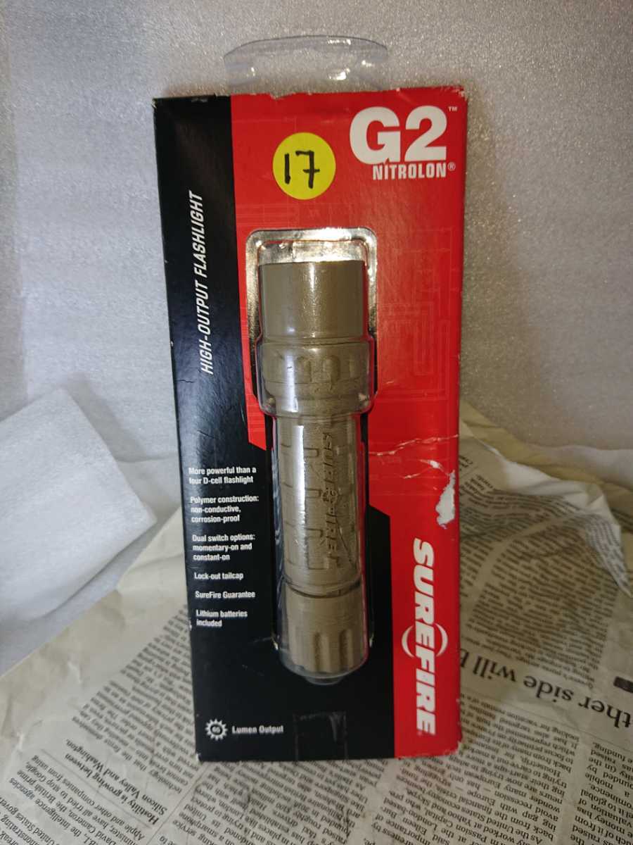 SureFire - G2 Flashlight G2X Pro Tan Nitrolon LED Dual NITROLON ナイトロン TACWRK G2X-D-TN Output G2-OD