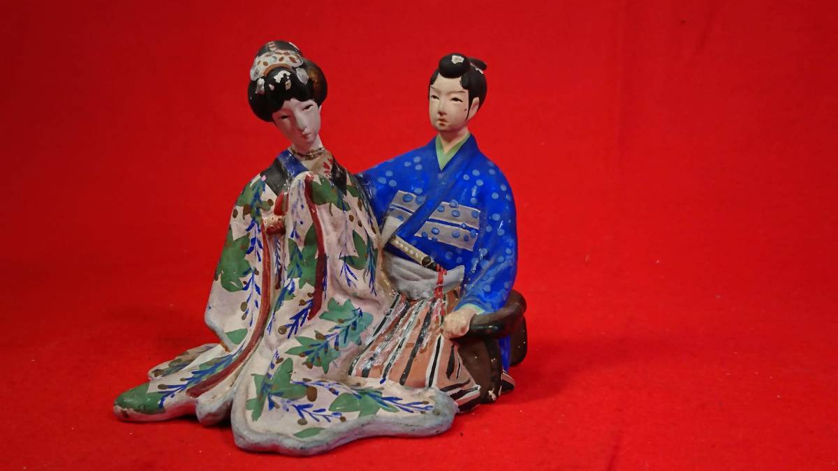 枕絵 博多人形 置物 着物 春画 - 春画人形 Yahoo!オークション 艶画