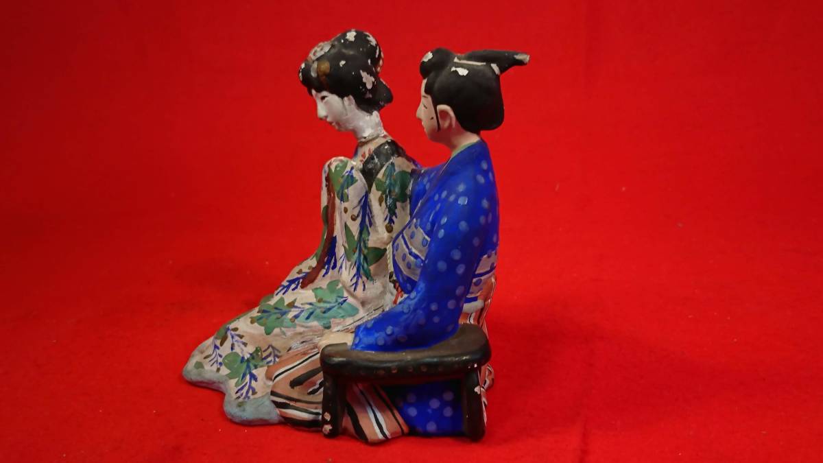 枕絵 博多人形 置物 着物 春画 - 春画人形 Yahoo!オークション 艶画