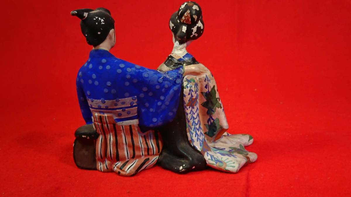 枕絵 博多人形 置物 着物 春画 - 春画人形 Yahoo!オークション 艶画