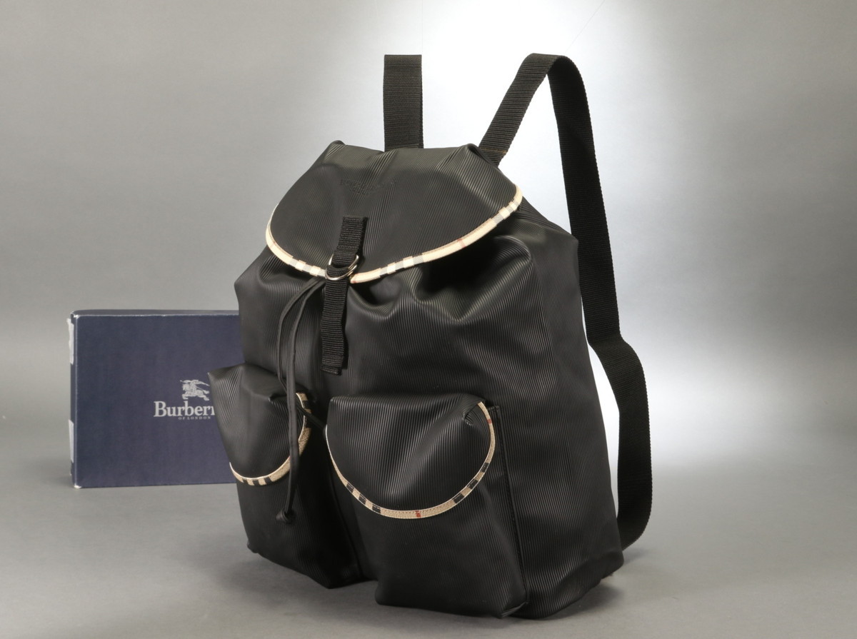 1円□美品□バーバリー フレグランス ノバ チェック リュックサック 