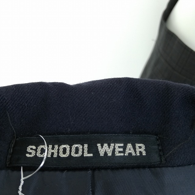 1円 ブレザー マイクロミニスカート 上下2点セット 指定 冬物 長袖 女子 学生服 東京忠生高校 紺 制服 中古 ランクB NA5553 1円 マイクロミニスカート ブレザー 大きいサイズ 指定 パレオ