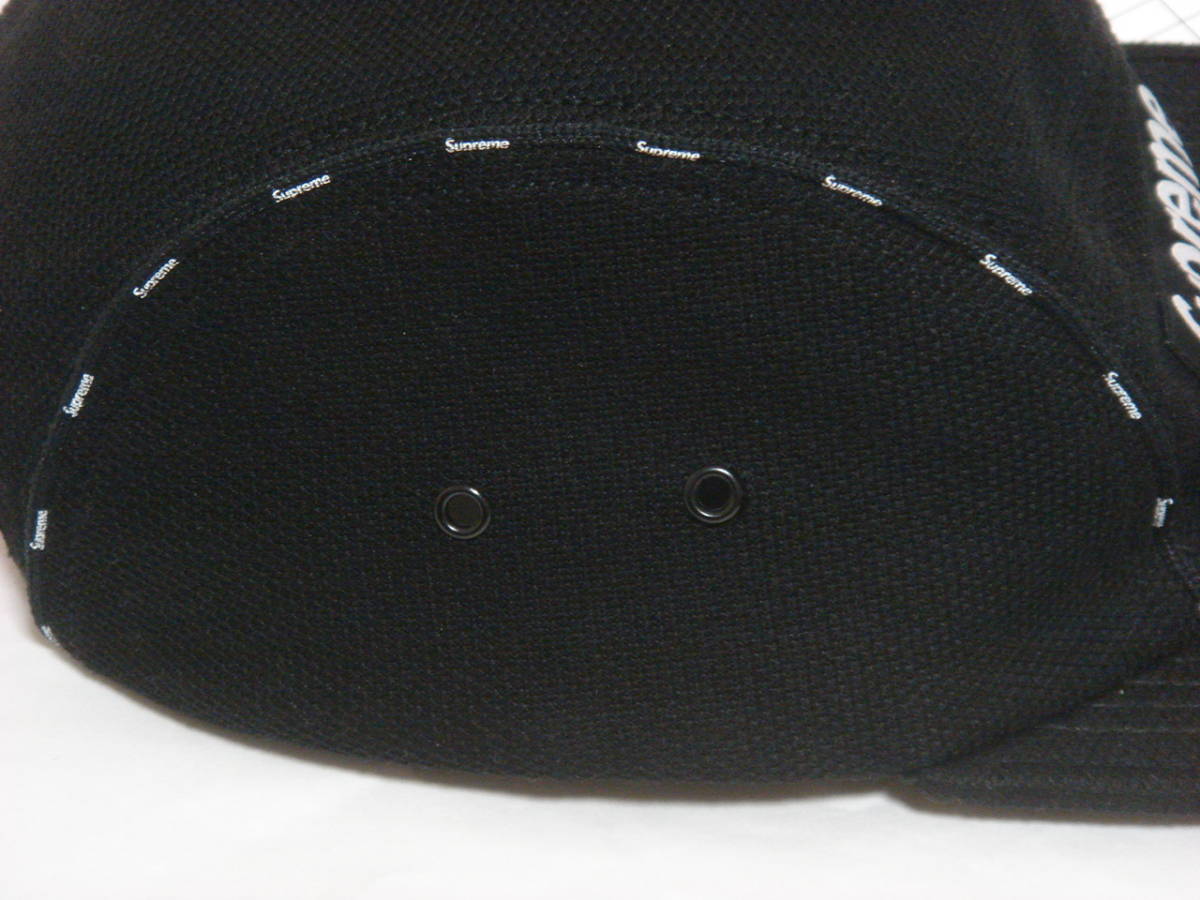 送料無料 Supreme シュプリーム Pique Piping Camp Cap 黒 キャップ