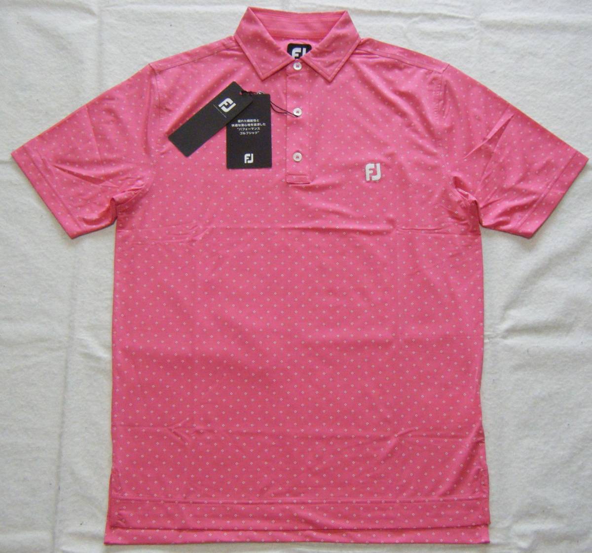 フットジョイ FJ／FOOTJOY ゴルフ用高機能/涼感ポロシャツ ピンク色
