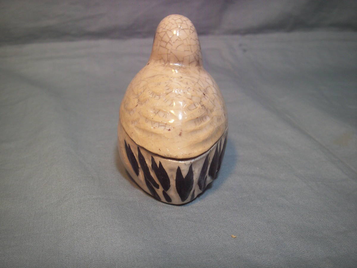 稀少レア江戸時代中期頃小鮫肌釉時代茶道具茶陶掛花壺１６センチサイズ当時物 茶道具 箱なし - 陶芸 酒器 ◇真作 鎌田幸二 油滴天目盃② 茶道