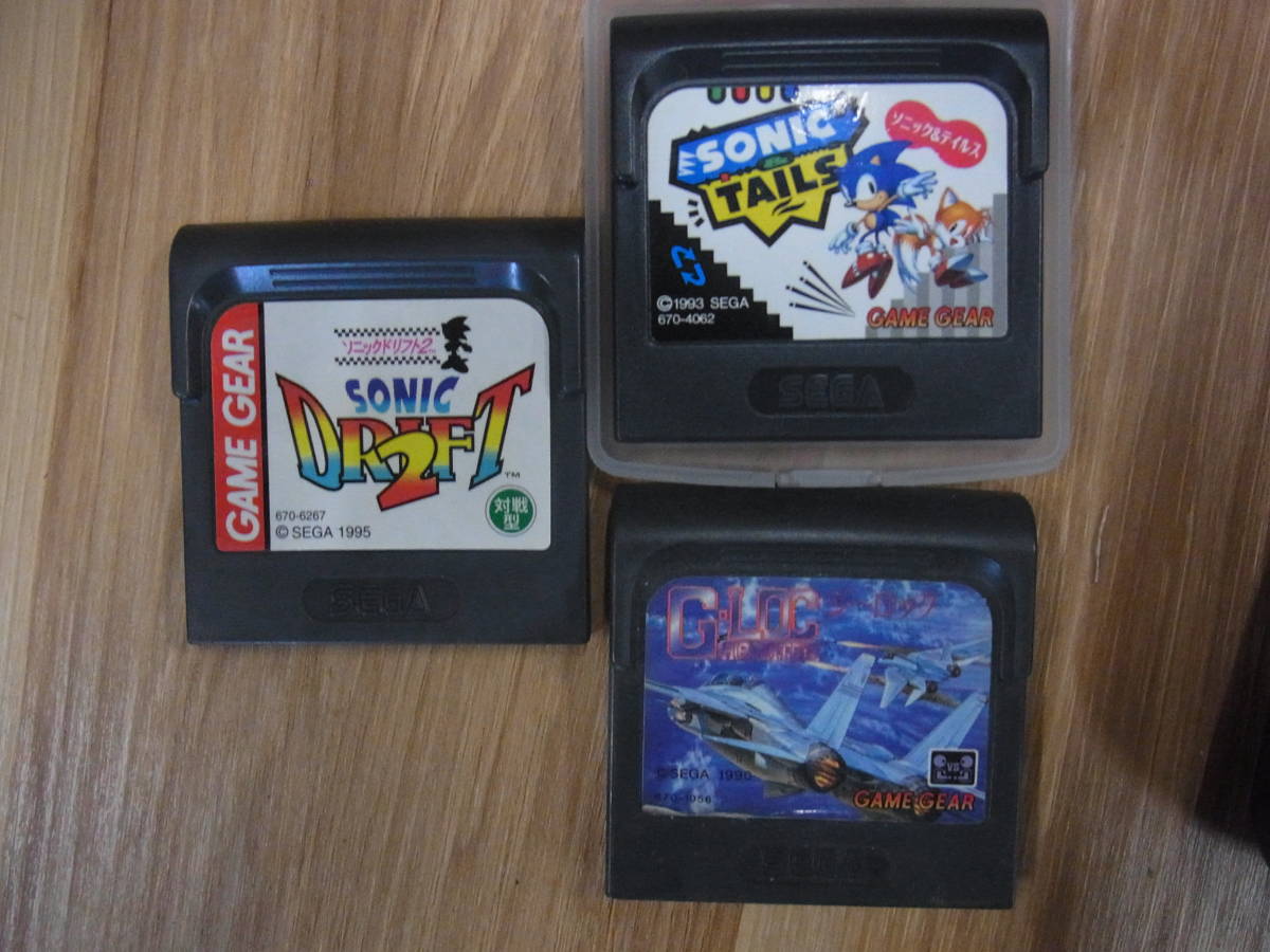 ゲームギア Game セガ ジャンク品 本体1つとゲームソフト3つ Gear Sega 