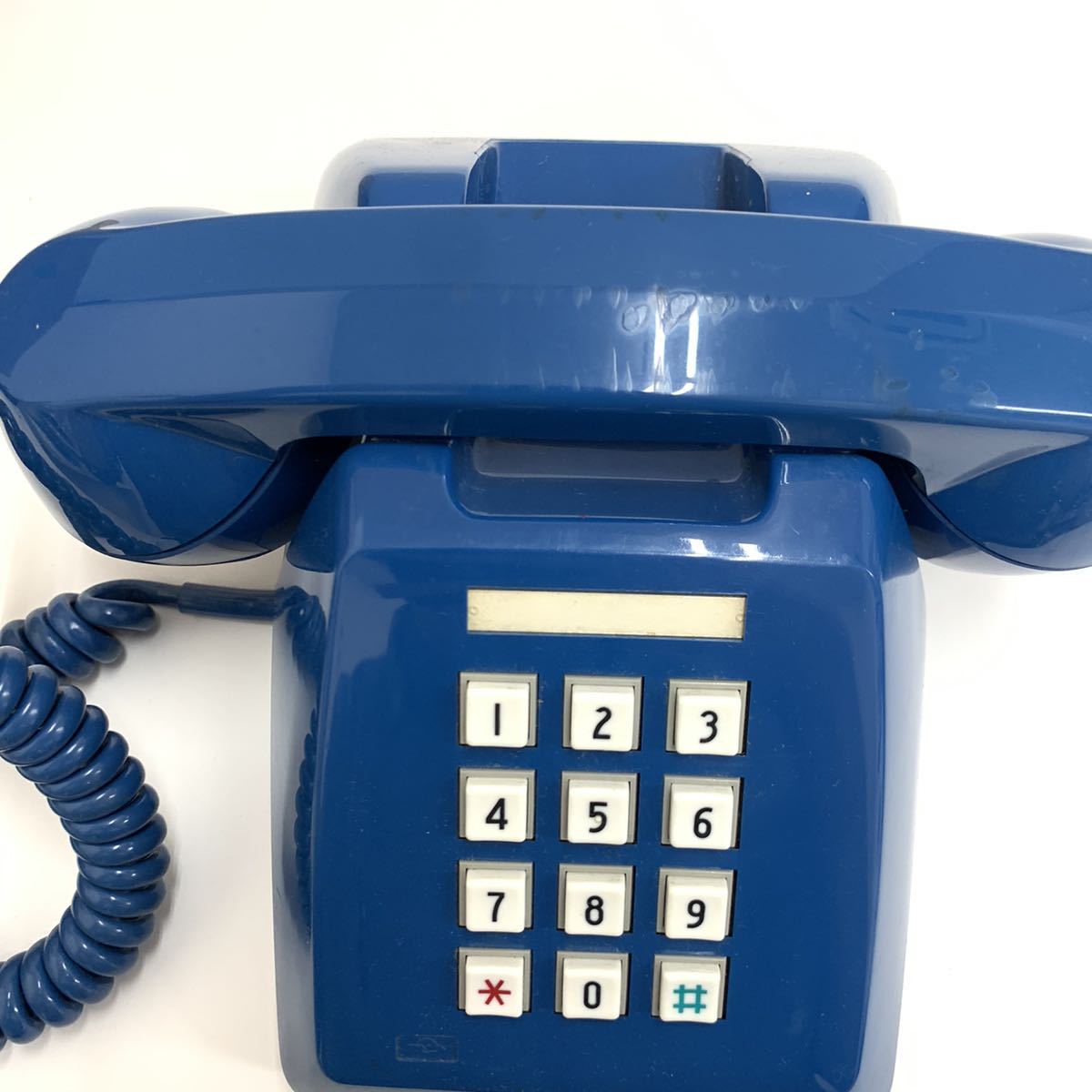 昭和レトロ 601-P NTT プッシュホン 601-P電話機 ブルー 601-P形 1980 