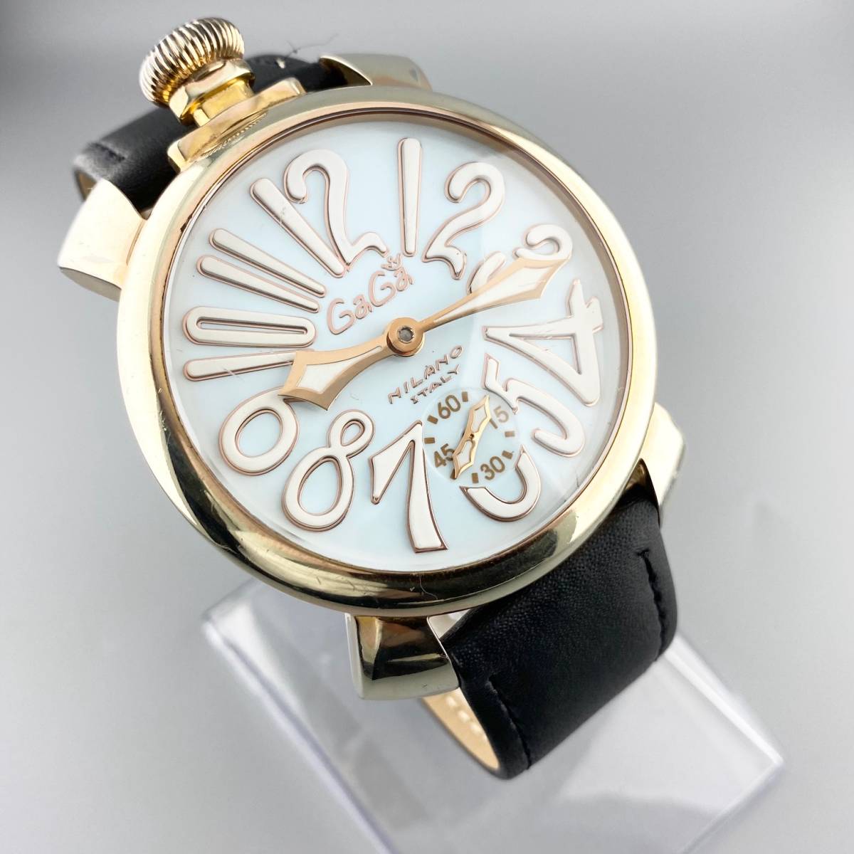 ガガミラノ GaGaMilano 48 腕時計 男女兼用 クォツ 美品 1円