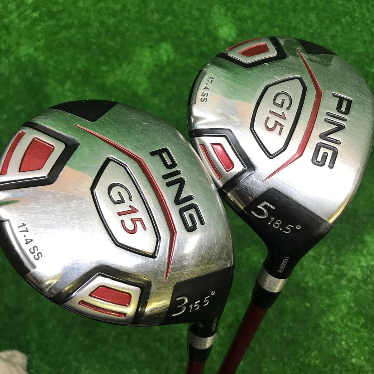 【安い，送料無料】 FW-044 PING G-15 17-4SS フェアウェイウッド 3番15.5&deg; 5番18.5&deg; 2本セット フレックスSR(ピン)｜売買されたオークション情報、yahooの商品情報をアーカイブ公開 - オークファン 男性右きき用