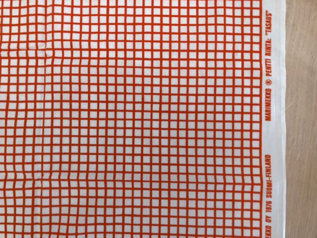 マリメッコ marimekko TASAUS タサウス 格子 生地 ヴィンテージ  
