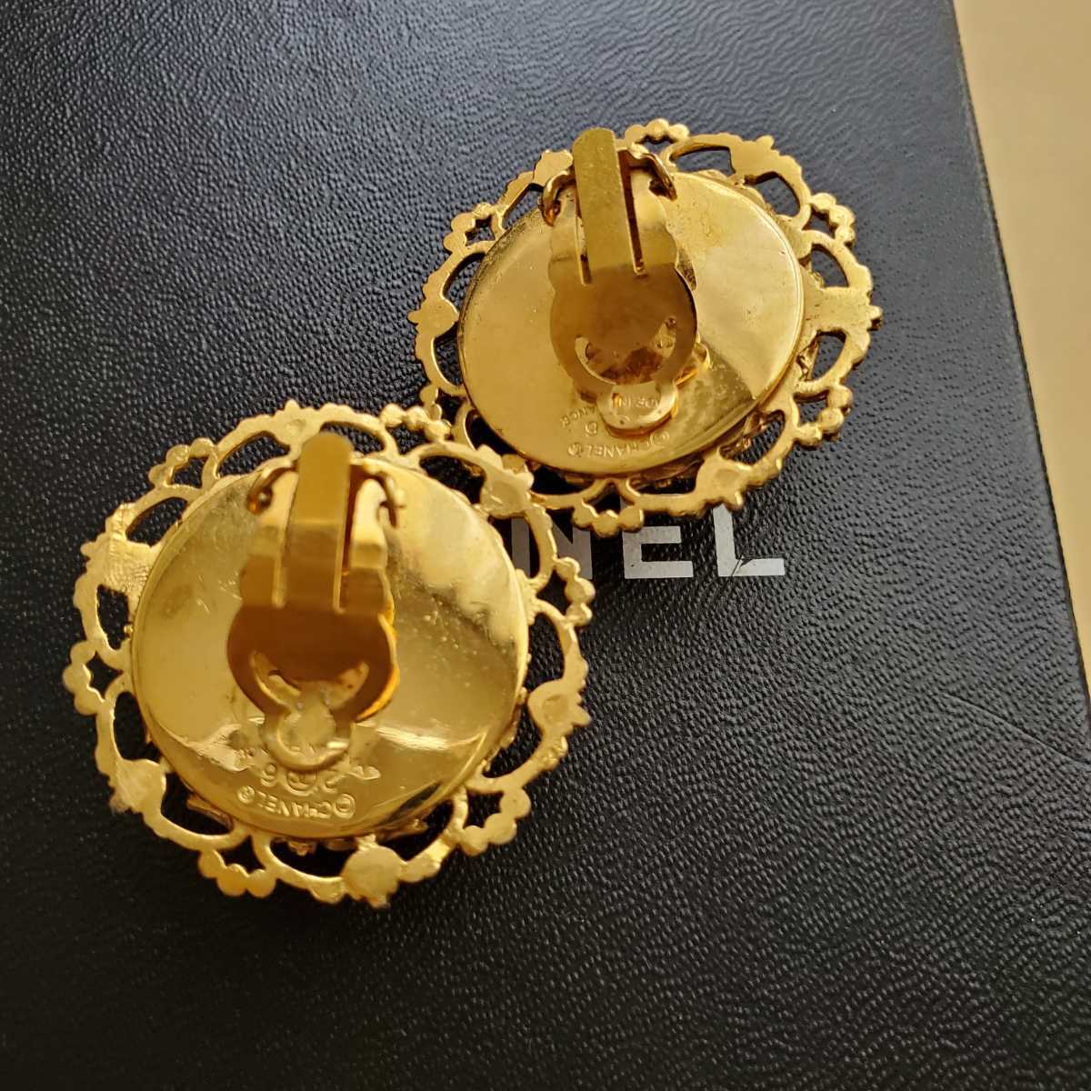 CHANEL シャネル ヴィンテージ ゴールドカラー パールイヤリング