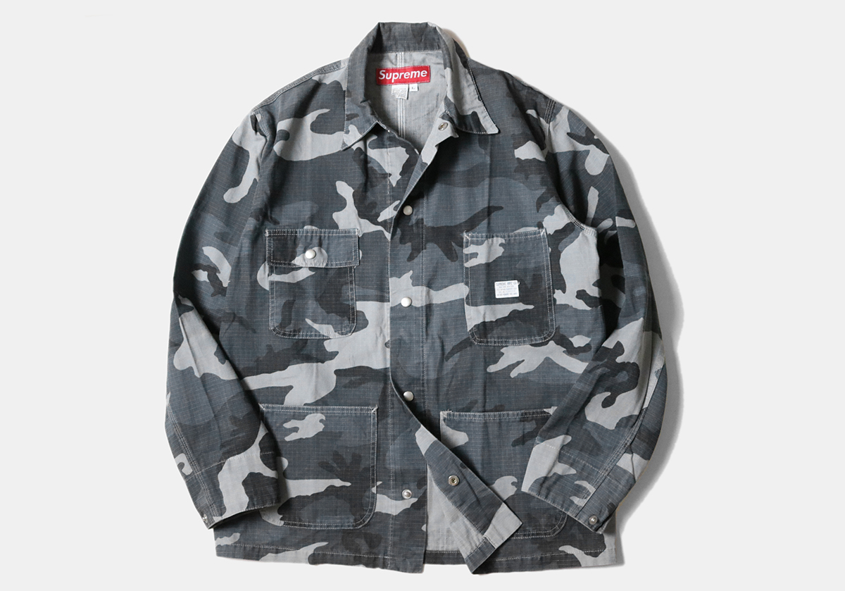 Supreme ◇ 迷彩 カモ ジャケット Lサイズ グレー USA製 リップス