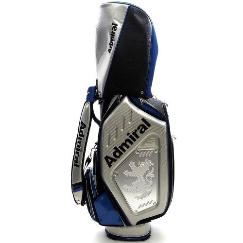 【得価，送料無料】 Y01377 品 2019年モデル Admiral GOLF/アドミラル ゴルフ フラッグシップ キャディバッグ 9.5型 46インチ対応 シルバー&times;ブルー(キャディバッグ)｜売買されたオークション情報、yahooの商品情報を キャディバッグ