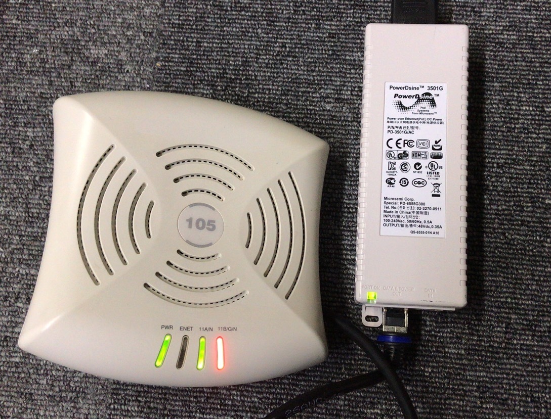  2310053 品 Aruba アクセスポイント AP-105 IAP-105-JP 初期化済み+POE給電PD-3501G/AC(ルーター)｜売買されたオークション情報、yahooの商品情報をアーカイブ公開 - オークファン ルーター