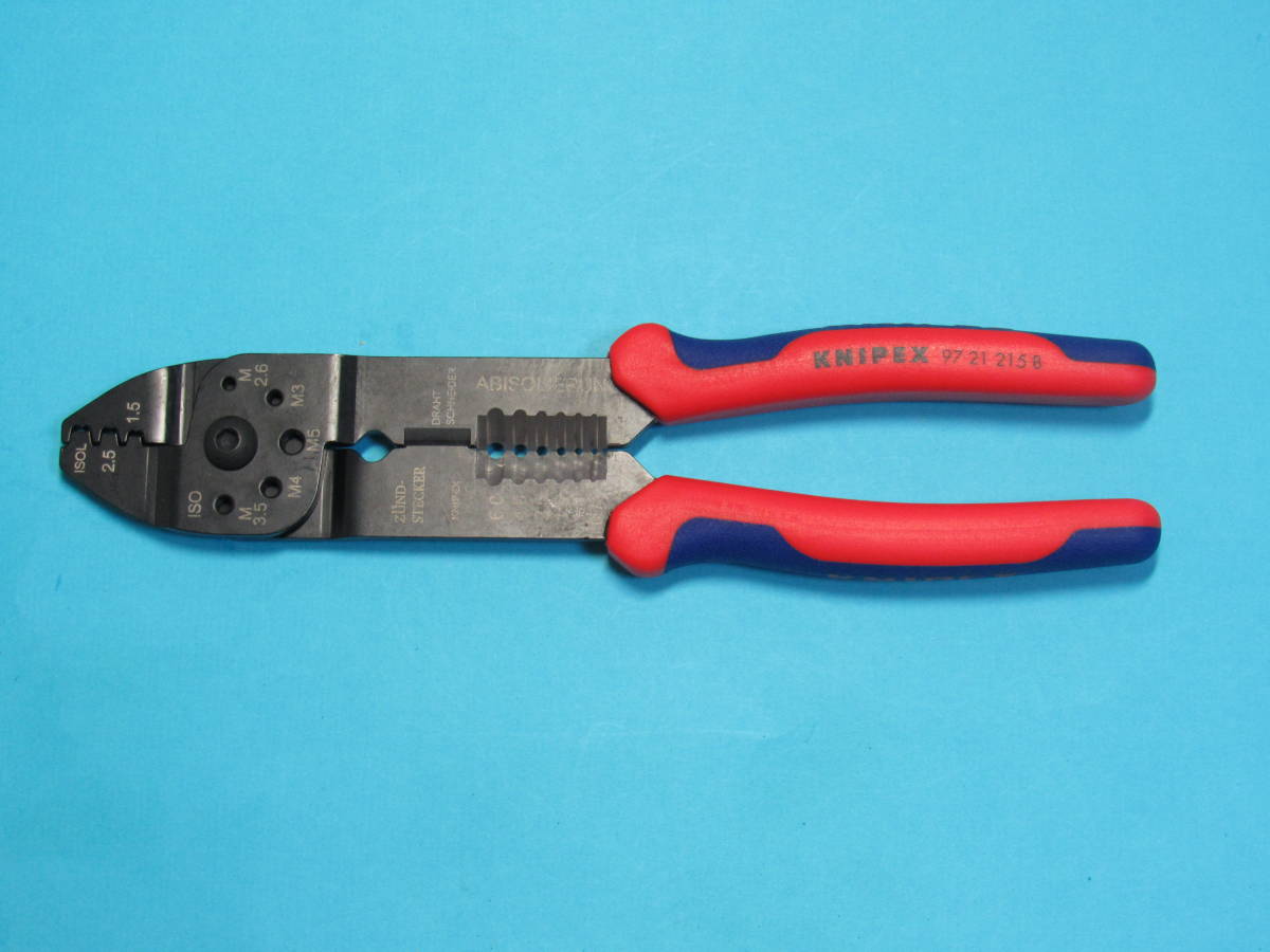 新品3，900円 KNIPEX （クニペックス) 圧着プライヤー 9721 215B