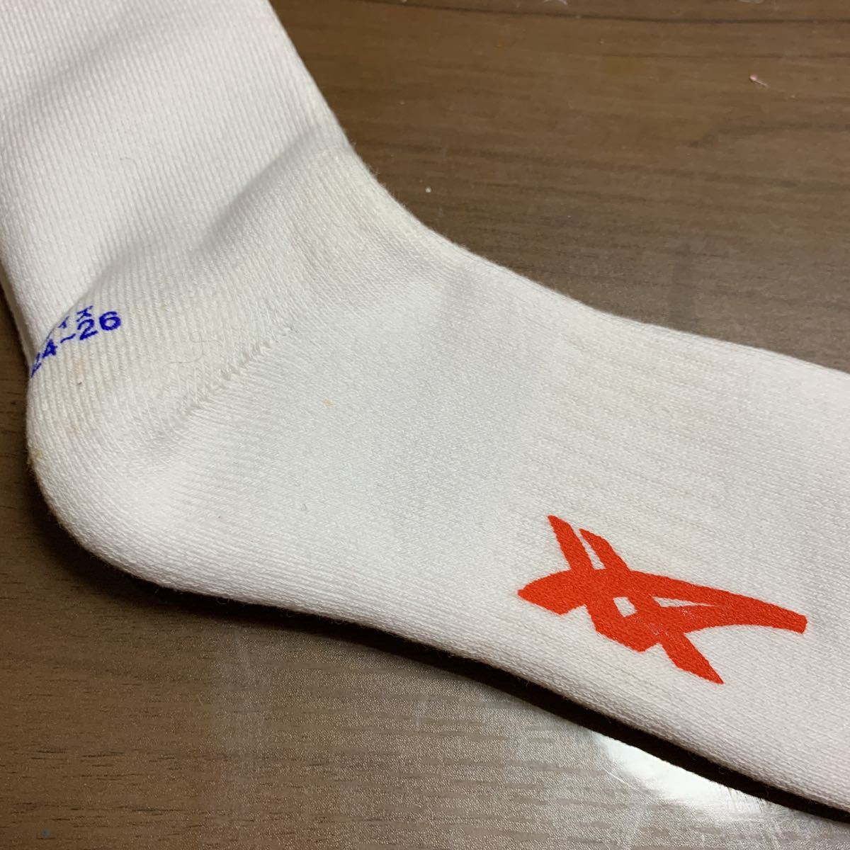 アシックス　ニューハイソックス♯3 日本製　ビンテージ 新品未使用◇レトロ◇アシックス◇ニューハイソックス◇24-26cm