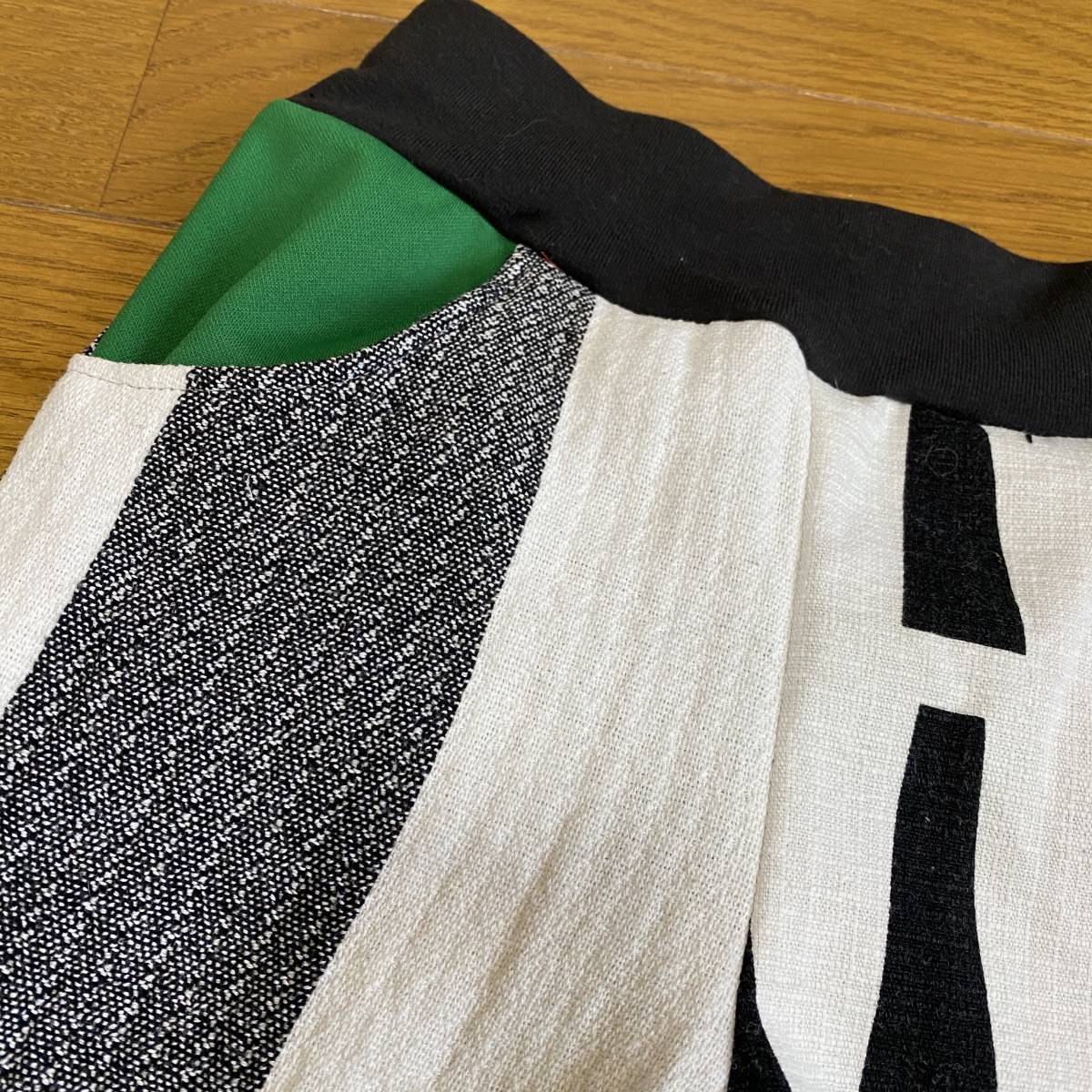 日々の服 ハンドメイド 切り替えハーフパンツ 110 切り替え ボーダー モノトーン かっこいい 白黒 コットン グリーン 110 105 114cm 売買されたオークション情報 Yahooの商品情報をアーカイブ公開 オークファン Aucfan Com