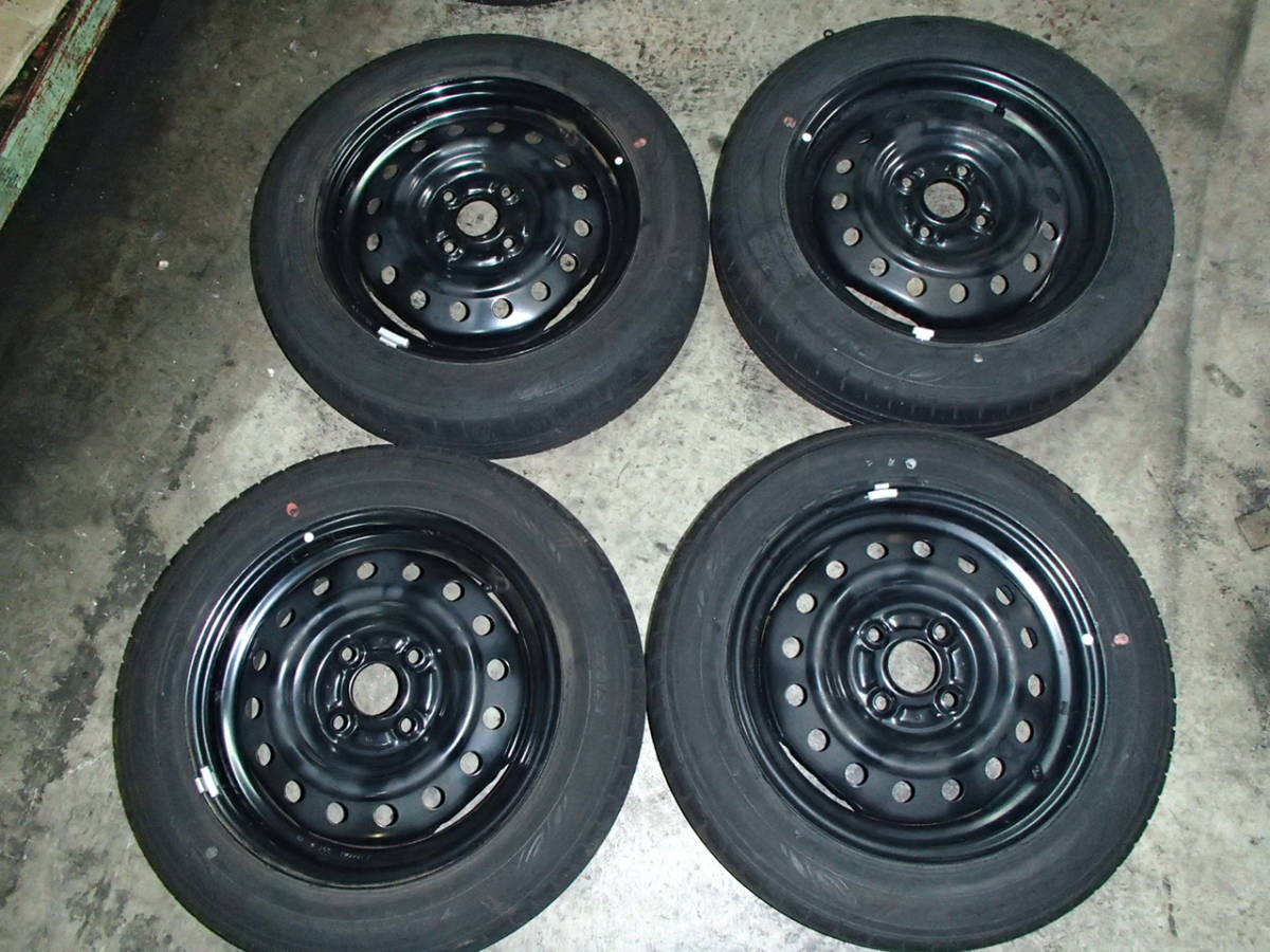 ○〇ダイハツ ミライースLA350S 純正14インチ純正鉄ホイール＆タイヤ4