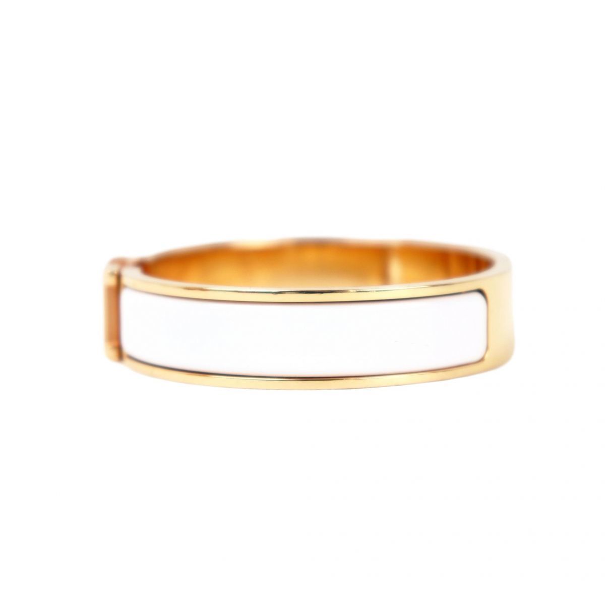 HERMES バングル オフホワイト/ゴールド　エルメス　クリッククラック　白 エルメス HERMES クリックH クリッククラックPM ブレスレット バングル
