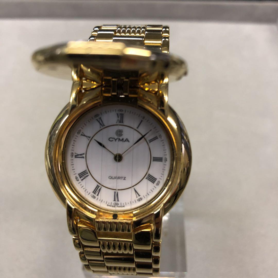 ⁄ 0 SWISS MADE CYMA Cyma シーマ - GOLD Res Water Back Exhibition