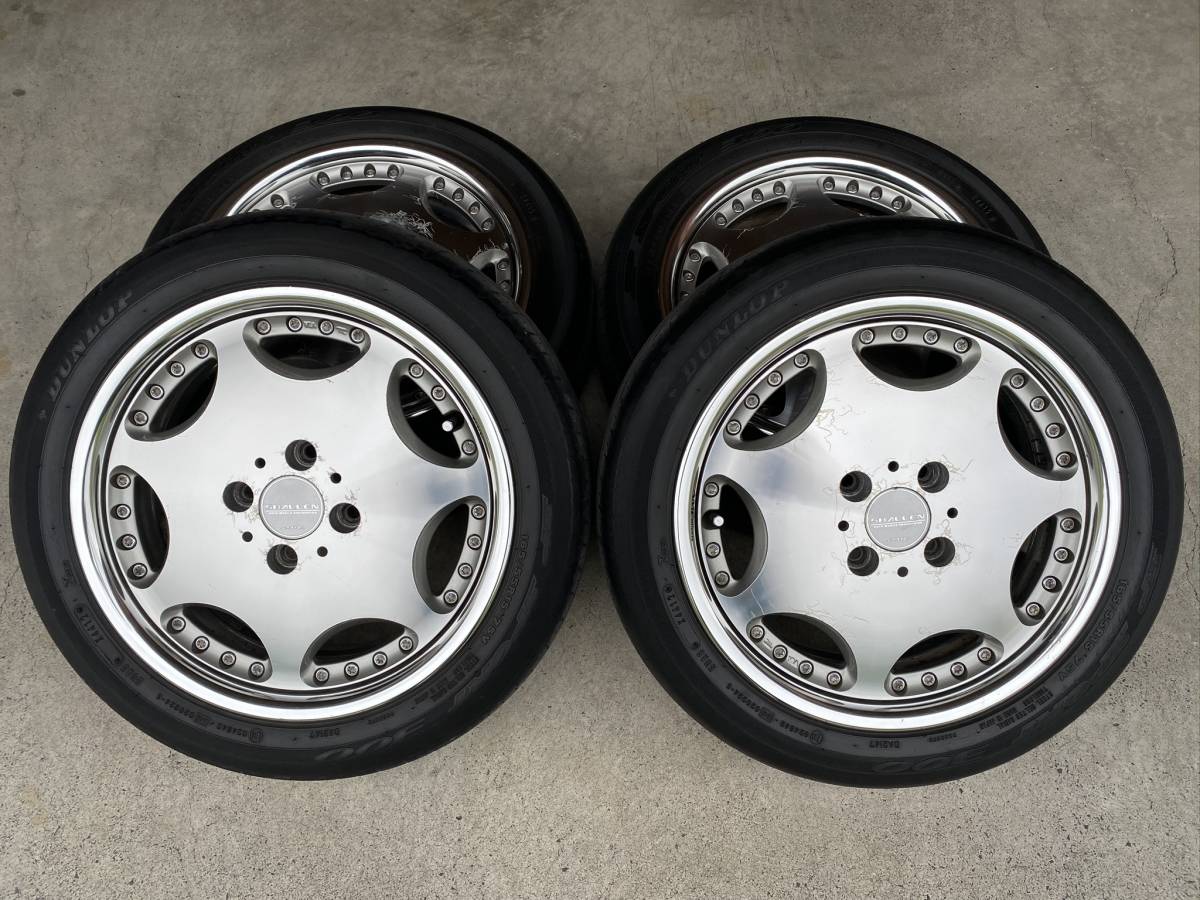 AME シャレン 中古品 15×5.5J+45 4H／100 4本セット タイヤ付き 