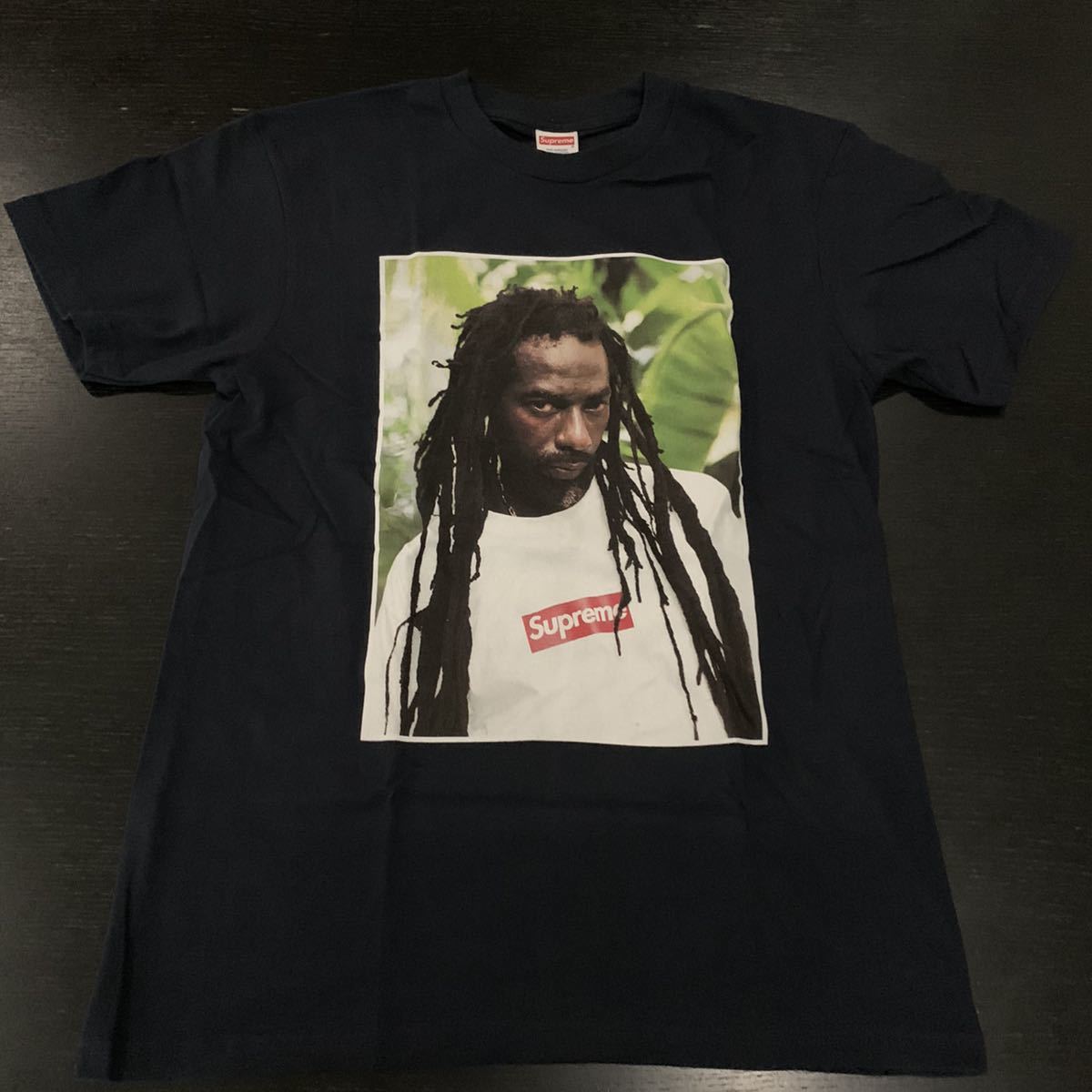 19SS Supreme Buju Banton Box Logo Tee Navy S シュプリーム ブジュ 