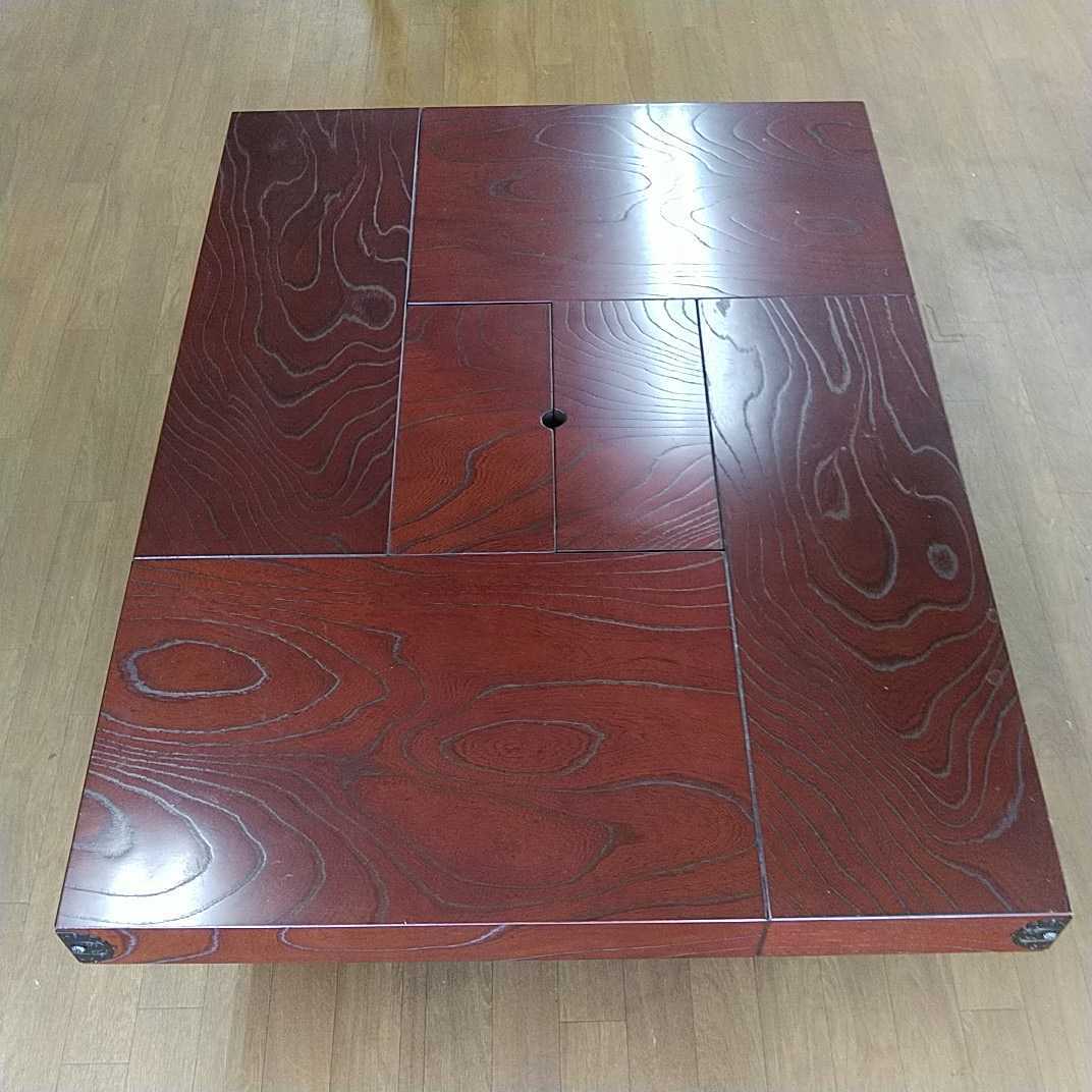 無垢材 座卓 火鉢付 美品 美品高級囲炉裏座卓 火鉢テーブル 座卓 銅