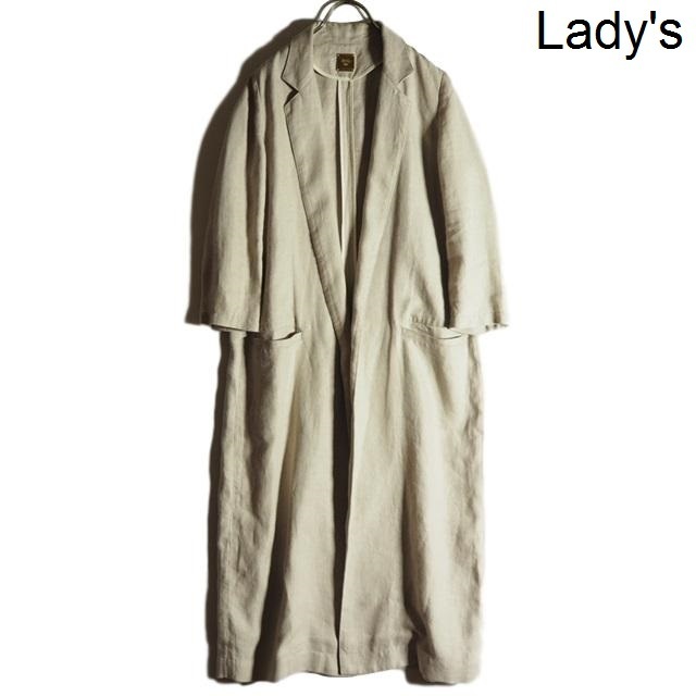 H2543P ○ドゥーズィエムクラス○ DUSTER リネンツイルコート ベージュ 