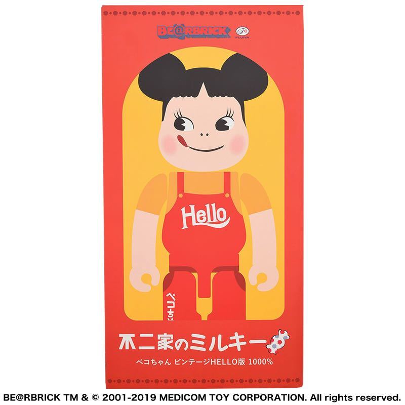BE＠RBRICKペコちゃん ビンテージ HELLO版 1000％ 不二家 ベア