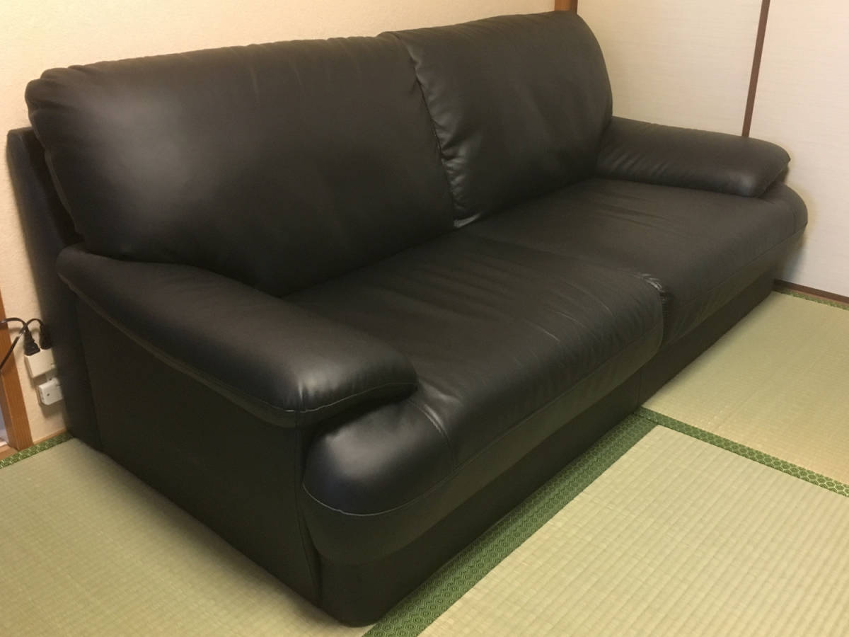 傷・汚れに強い ニトリ 合成皮革 2人用 ソファ(Nシールドキャッツ3 IV 