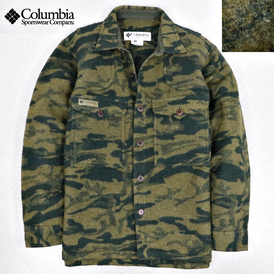 人気，安い Columbia コロンビア ヘビーウール マッキーノコート ハンティングジャケット 迷彩 カモフラ柄 M JP:L-XL アウトドア メンズ(ジャケット、上着)｜売買されたオークション情報、yahooの商品情報を 男性用