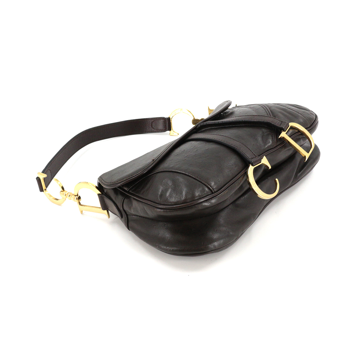 1円□ 極美品 クリスチャン ディオール Christian Dior サドルバッグ 