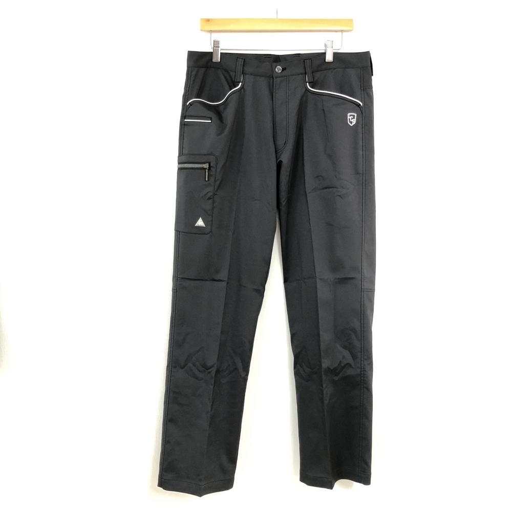 【超美品】le coq sportif ルコック パンツ 黒×白 ストレッチ パイピング 6ポケット メンズ 88 ゴルフウェア