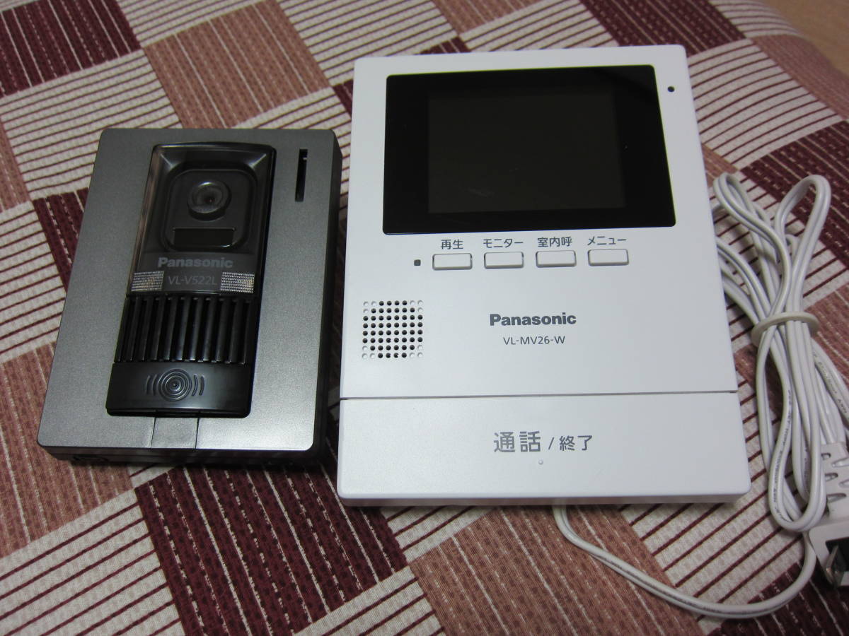 美品】Panasonic インターホン パナソニック VL-MV26-W VL-V522L 