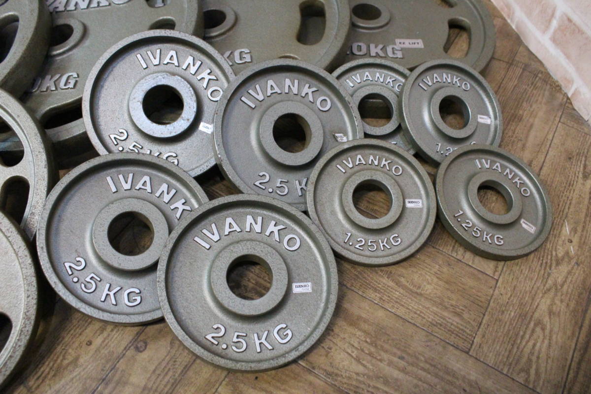 セール実施中 IVANKO イヴァンコ ラバーオリンピックプレート 1.25Kg×4 