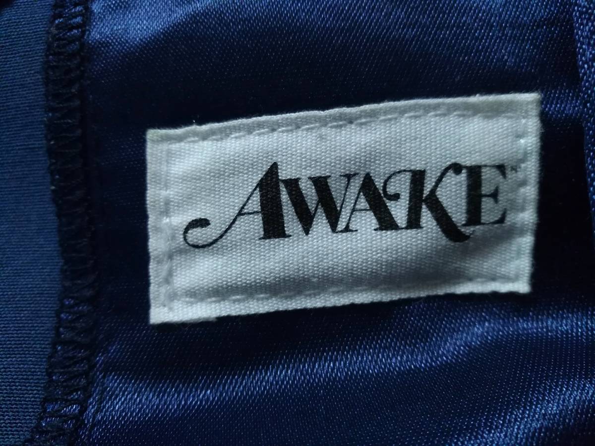エベッツフィールド AWAKE EBBETS FIELD 赤 × 紺 M サテンジャケット 