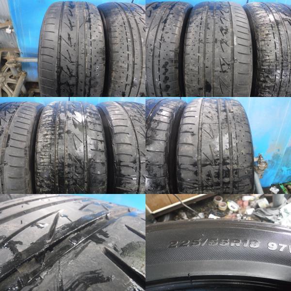 送料無料☆5分山 4本 ブリヂストン 225/55R18 Playz RV 18インチ☆