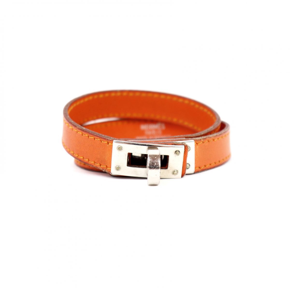 エルメス HERMES ケリー ドゥブルトゥール レザーブレスレット 