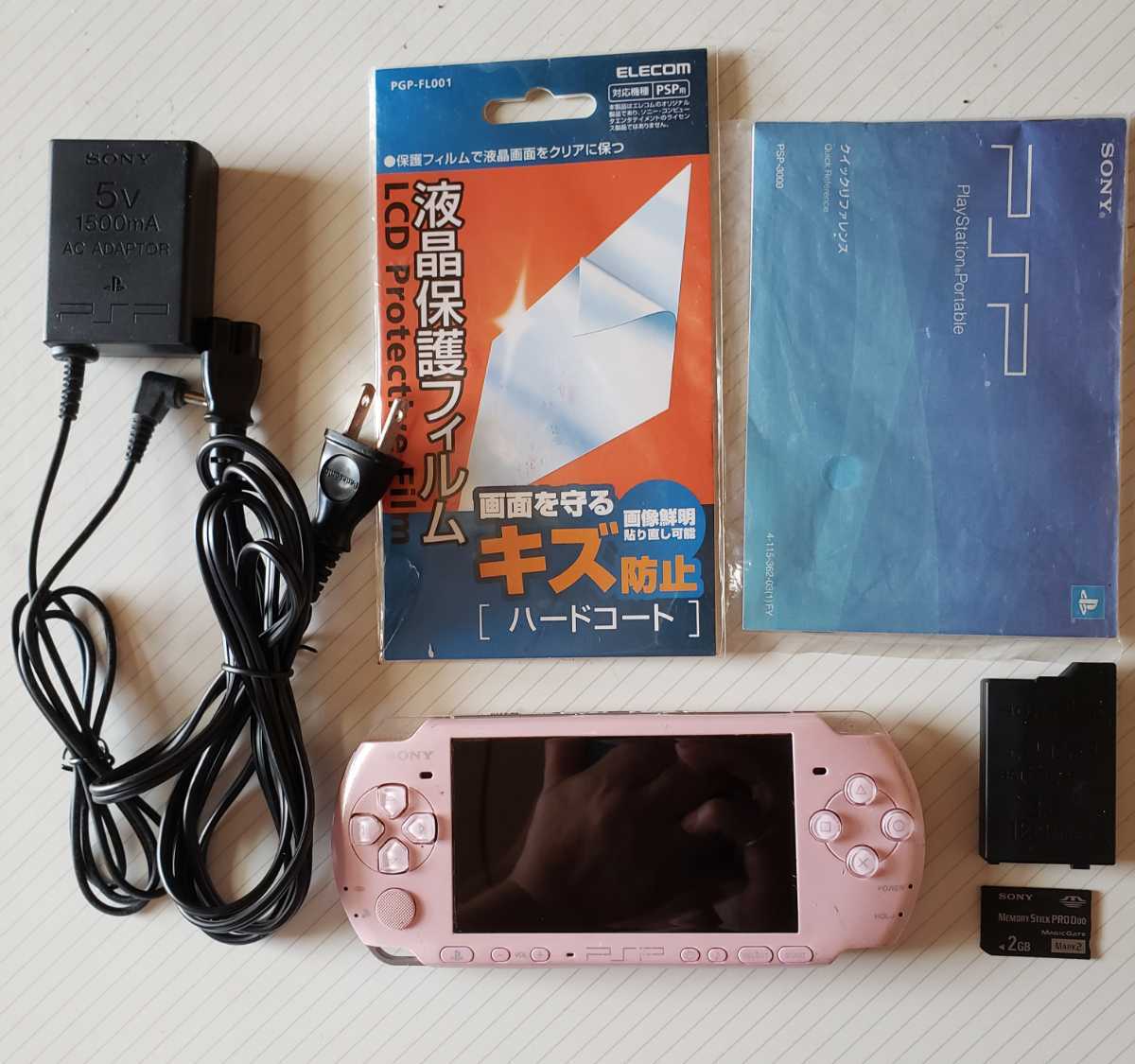 大人気，限定SALE SONY PSP-3000 ブロッサムピンク メモリースティック2GB/バッテリー/充電器/ソフト1枚/保護フィルム 簡易 み(PSP3000シリーズ)｜売買されたオークション情報、yahooの商品情報をアーカイブ公開 - オ PSP本体