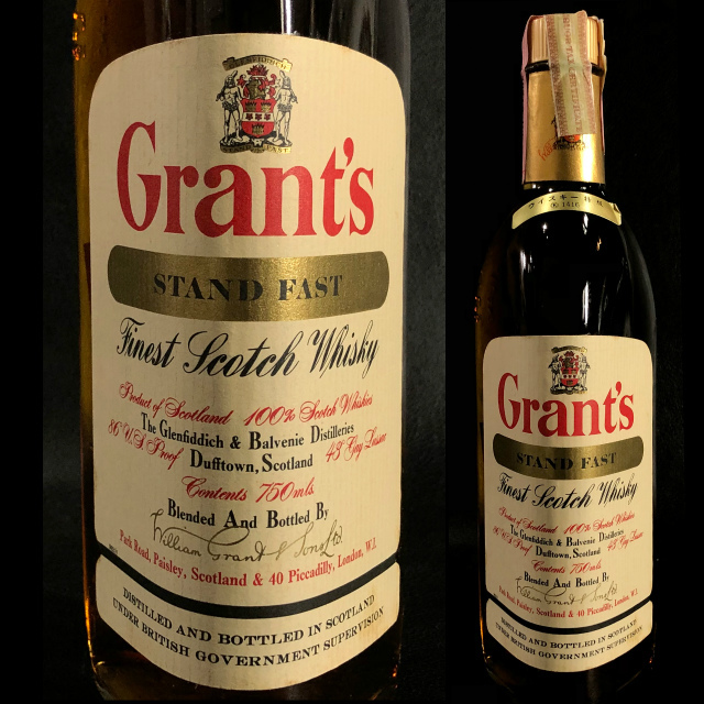Grant's スコッチウィスキー　760ml 43% 新品❗️ Grant's STAND FAST】グランツ 760ml 43度 ウイスキー特級 スコッチ 古