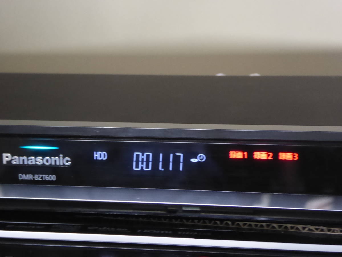 Panasonic DIGA ブルーレイレコーダー DMR-BZT600 2TB ☆【500GB → 2TB HDD 換装済 】Panasonic DIGA DMR-BZT600 動作品 ☆