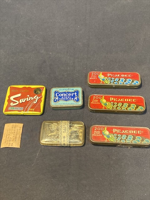 ☆昭和レトロ 蓄音機 レコード針 PEACOCK STEELNEEDLES ナポレオンの