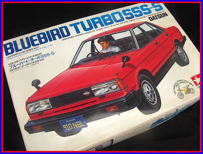 小鹿タミヤ　初版　タミヤ 1/24 ブルーバード ターボ SSS-S ダットサン TAMIYA/タミヤ☆1/24日産ブルーバード・ターボSSS-S☆当時物/希少品/激