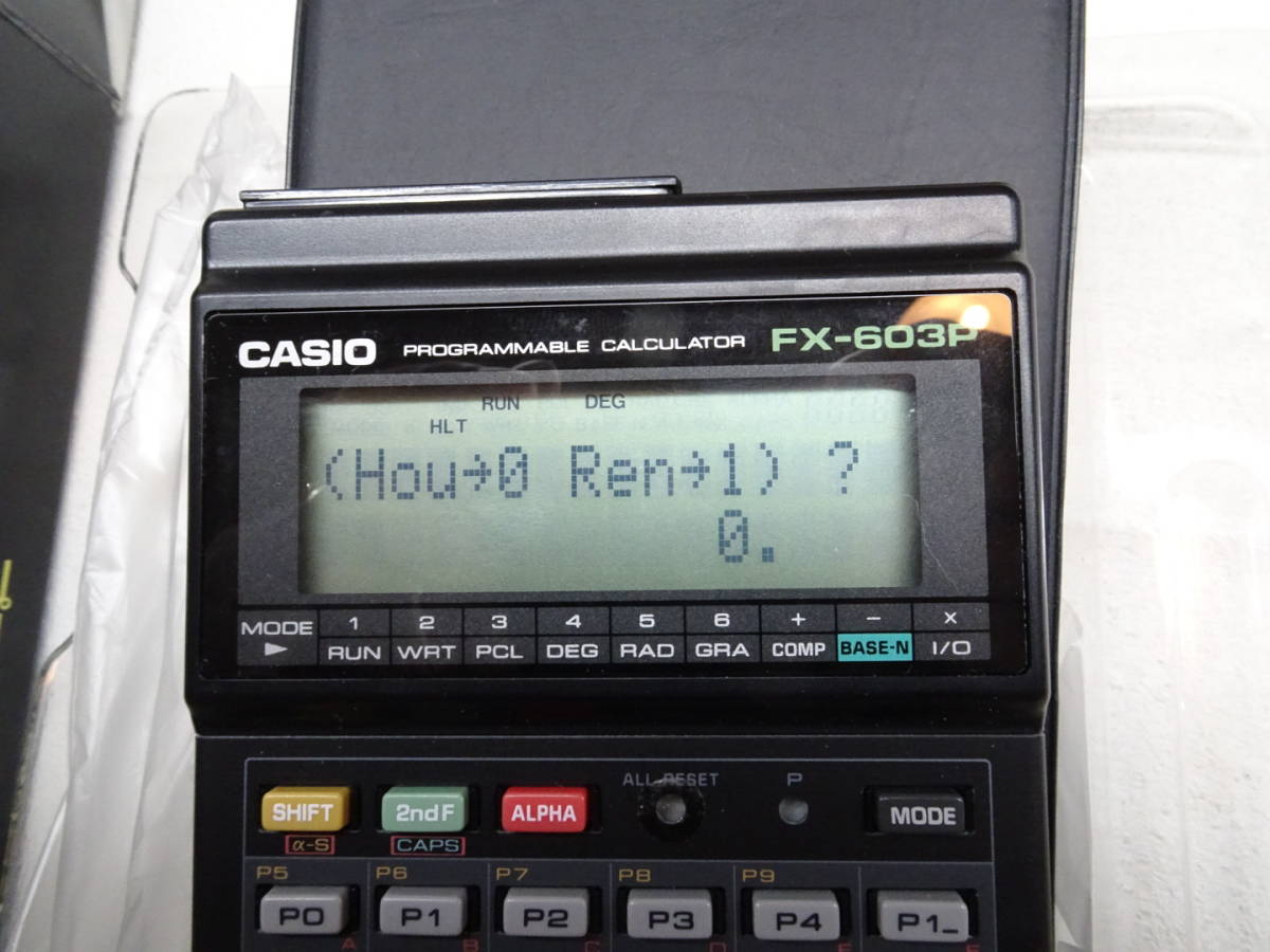 希少・名機 CASIO プログラム関数電卓 FX-603P ○ほぼ未使用○ 完全動作